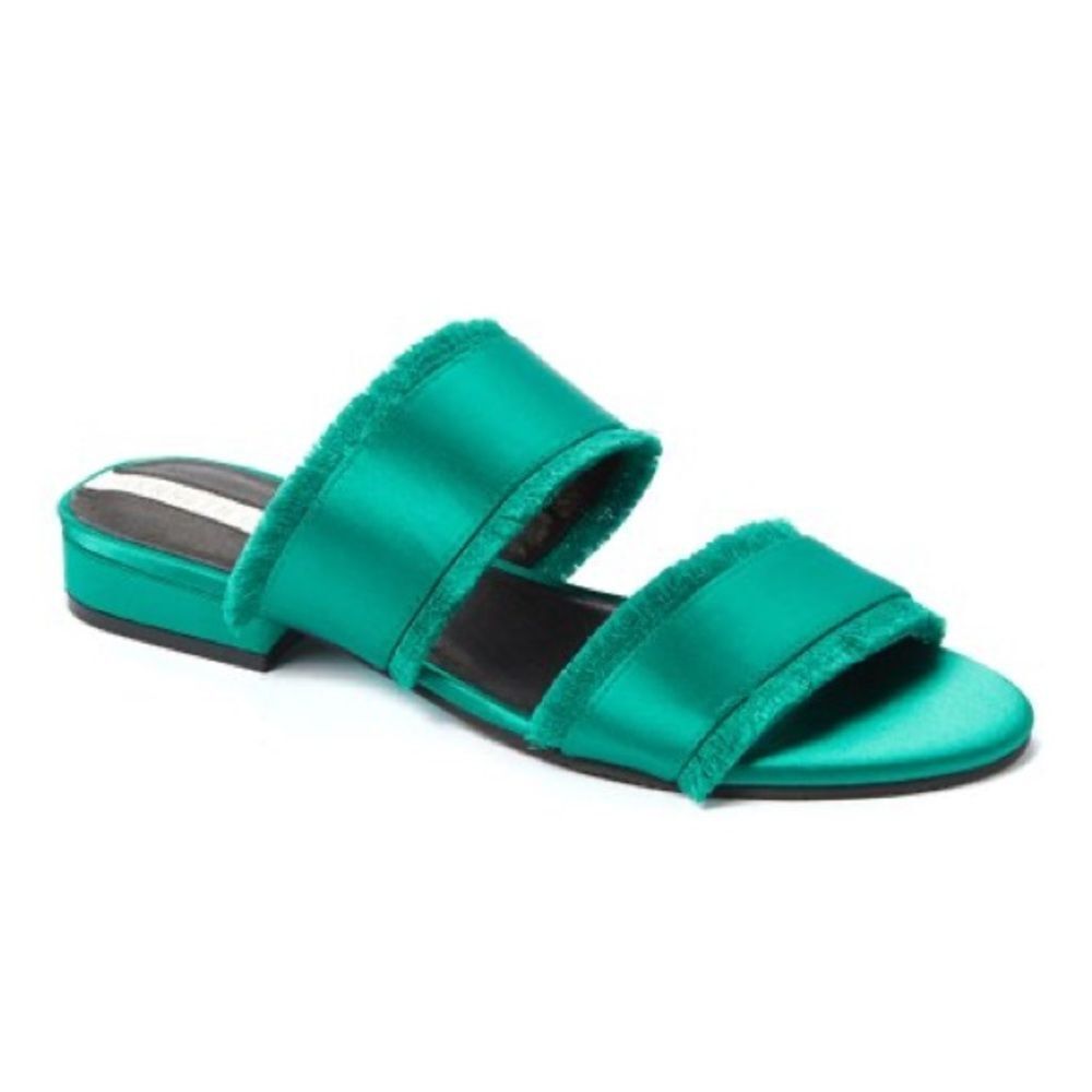 Kenneth Cole Viola 2 Bright Green Satin Sandals